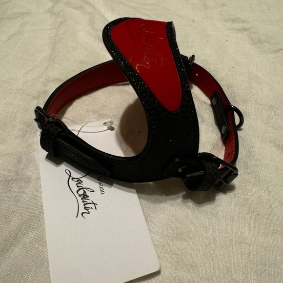 Christian Louboutin Black and Red Pet Collar - Picture 1 of 4
